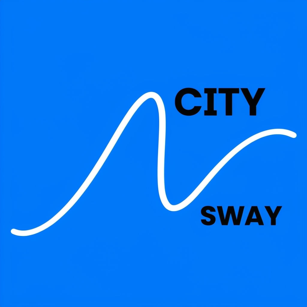 Dynamic Urban Minimalist City Sway Logo Design for Fashion Brand