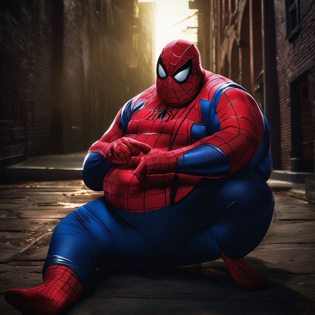 epic photo of fat Spider-Man