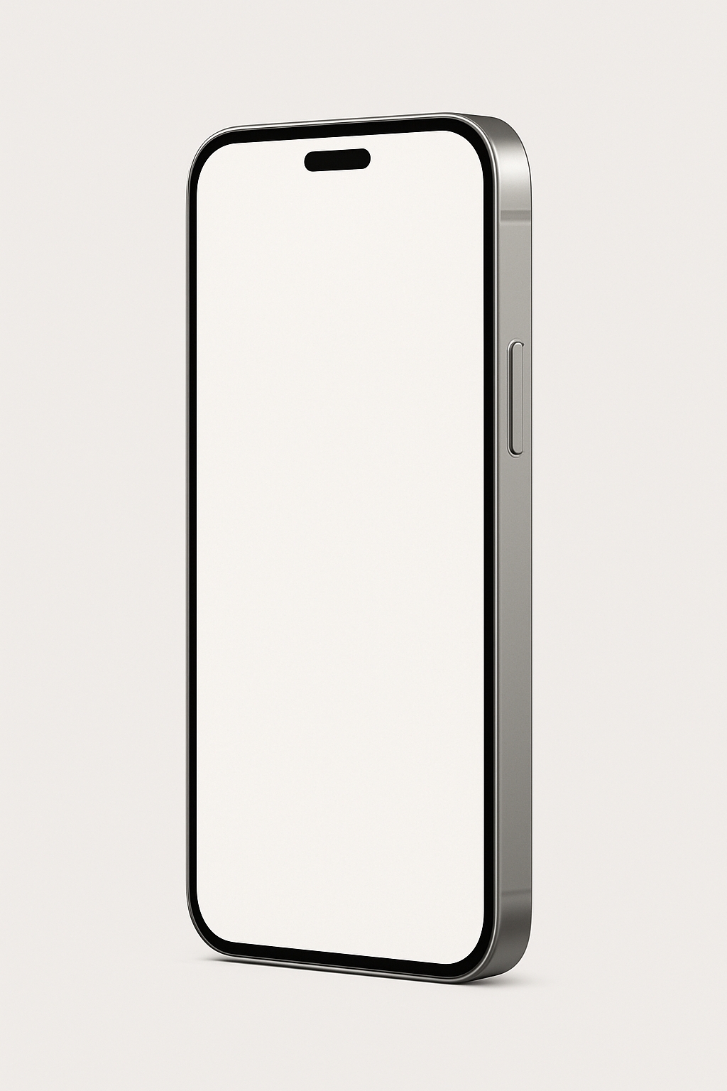 Modern Minimalist Smartphone Render on Light Background Mockup