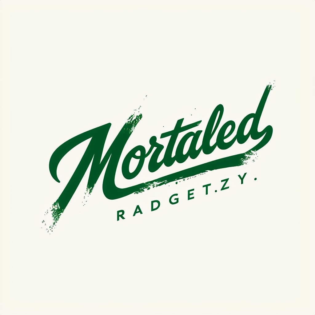 Modern Minimalist Mortaled Logo Design with Distressed Text Logo