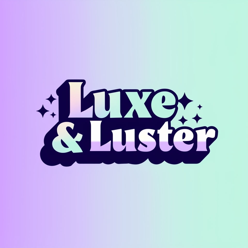 Luxe & Luster Elegant Gradient Logo Design with Star Accents