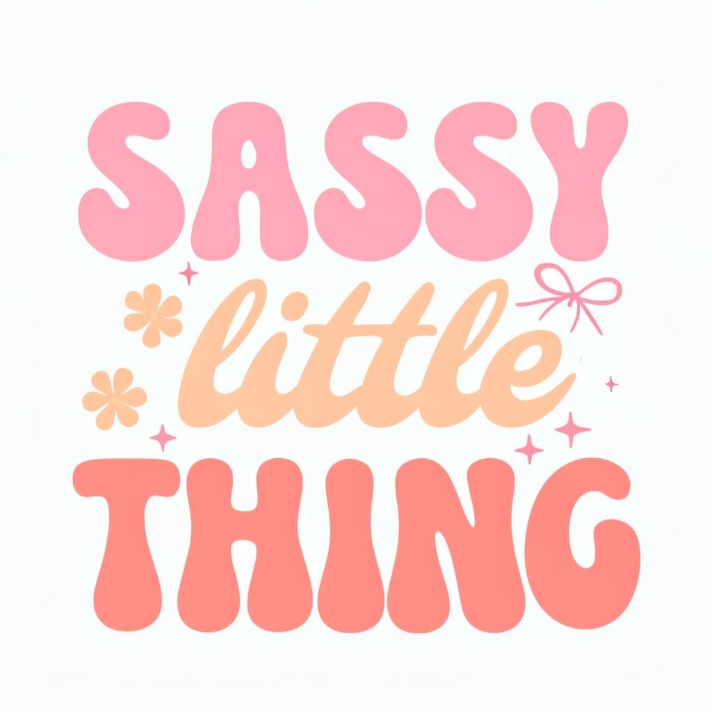 Sassy Little Thing Retro Typography Art Mug