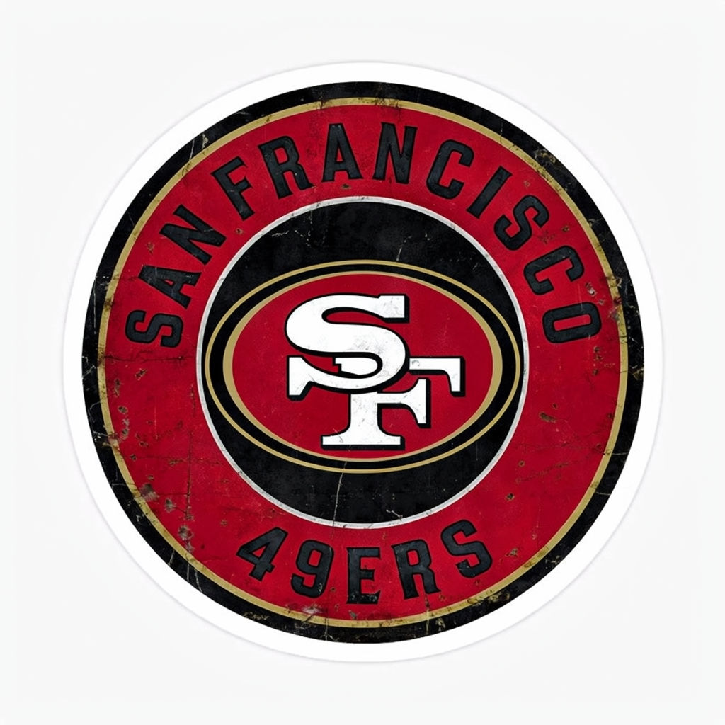 Vintage San Francisco 49ers Logo Sticker Design