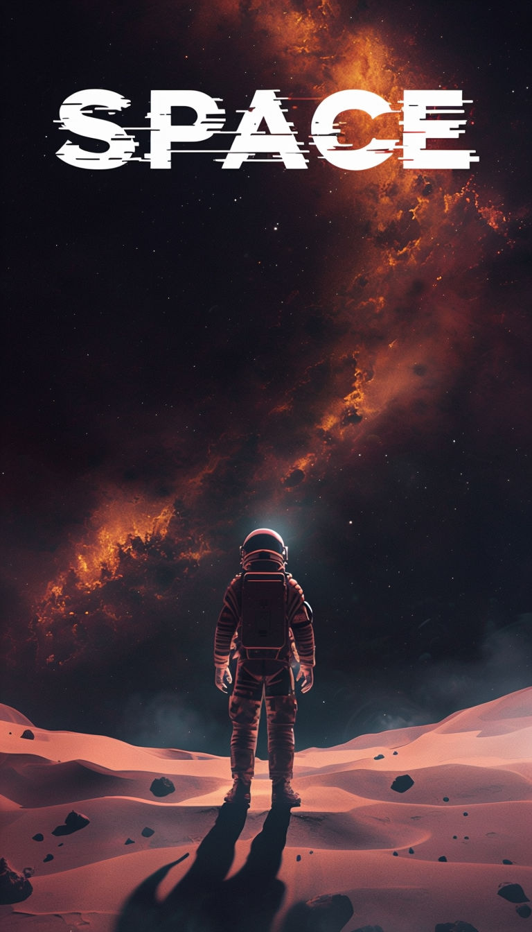 Astronaut in Cosmic Space with Milky Way Galaxy Art Poster