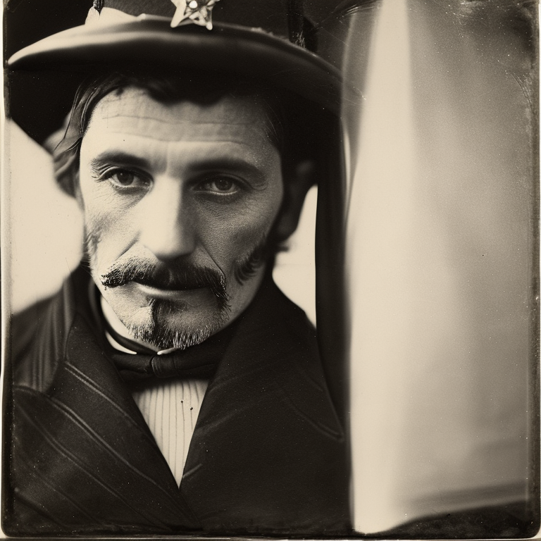 Wet plate photo of the circus man by Chepelev Ivan - Playground