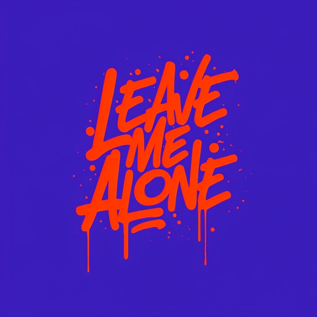 Vibrant Neon Graffiti Leave Me Alone T-Shirt