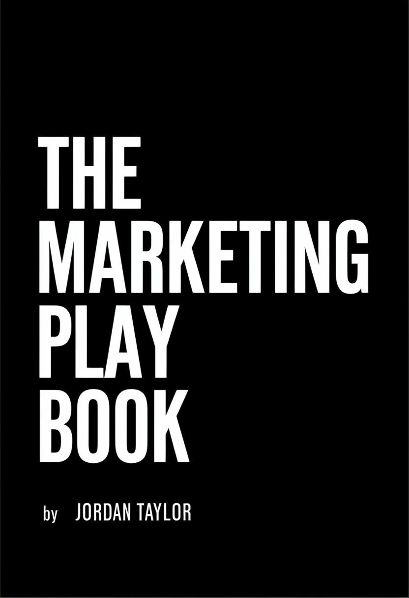 Bold Minimalist Marketing Playbook Book Cover Design EBook Cover