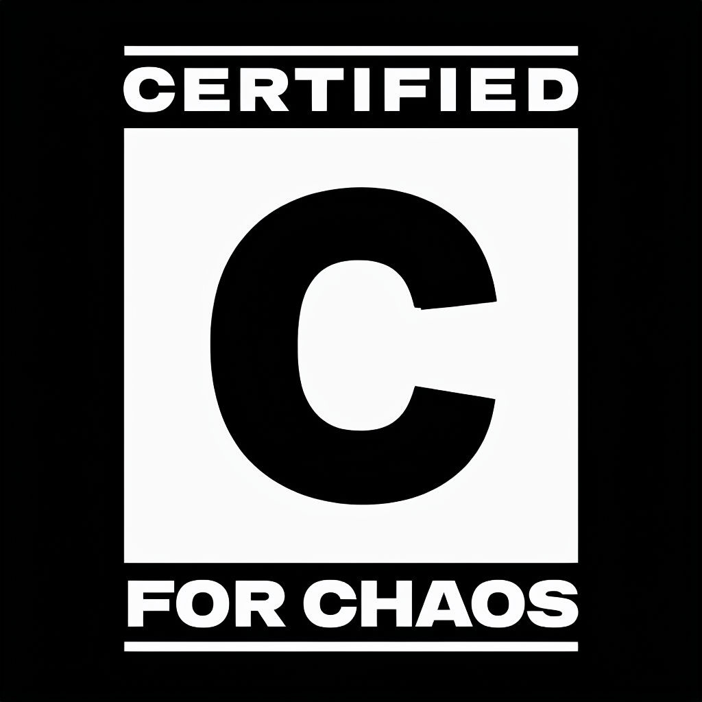 Minimalist Certified Chaos Graphic Design T-Shirt