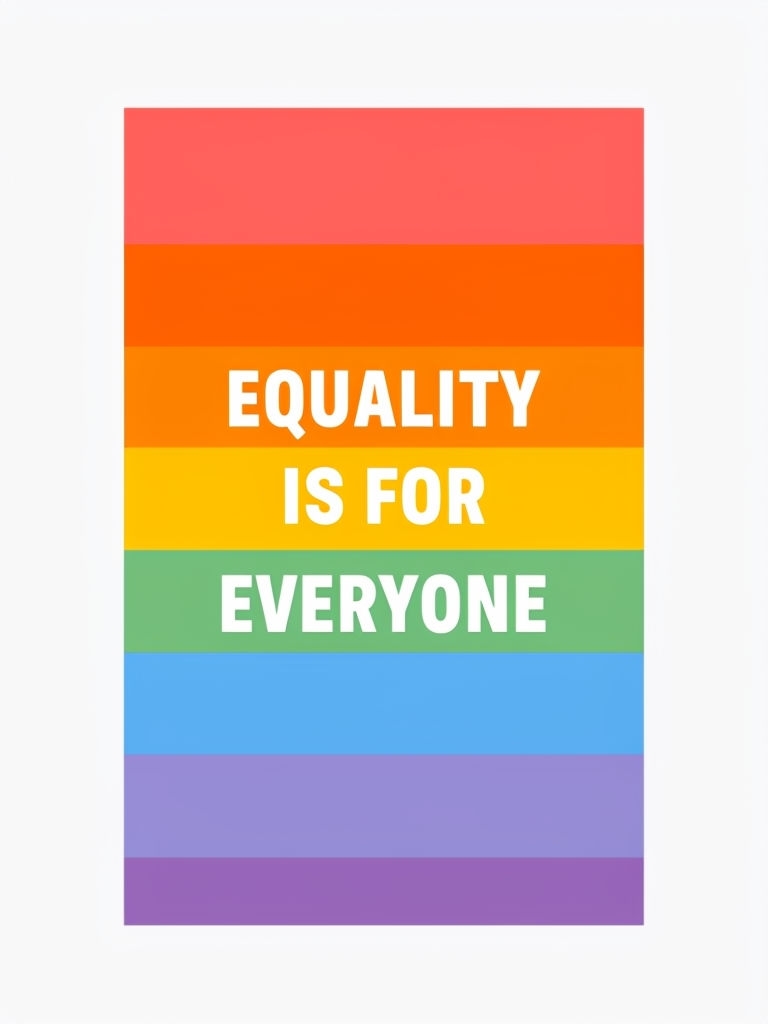 Rainbow Equality is for Everyone Minimalist T-Shirt