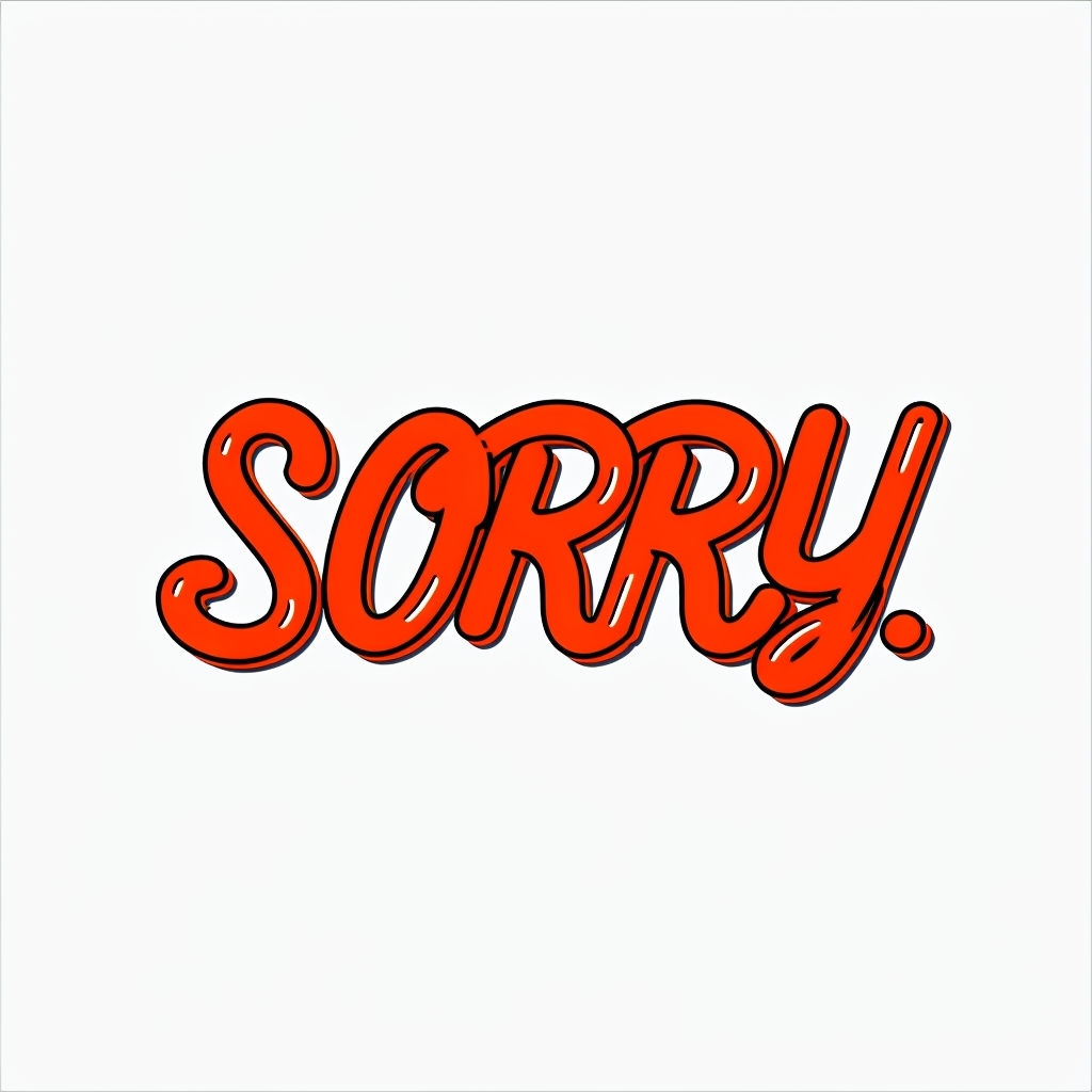 Bold Minimalist Sorry Text Design T-shirt