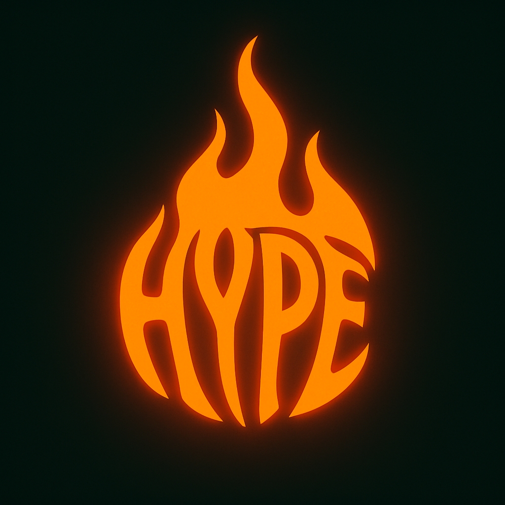 Dynamic HYPE Flame Typography Design for Energetic Vibe Spotify Album Cover