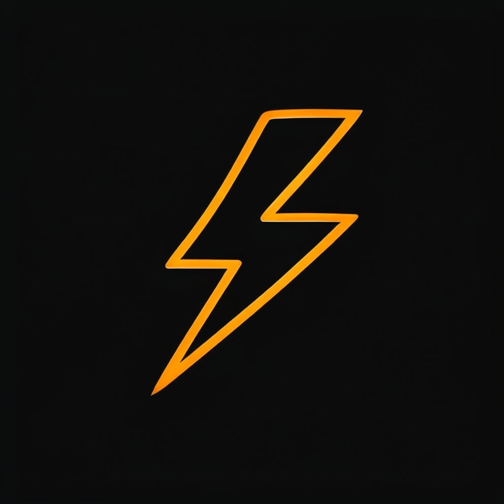 Bright Amber Lightning Bolt Minimalist T-Shirt