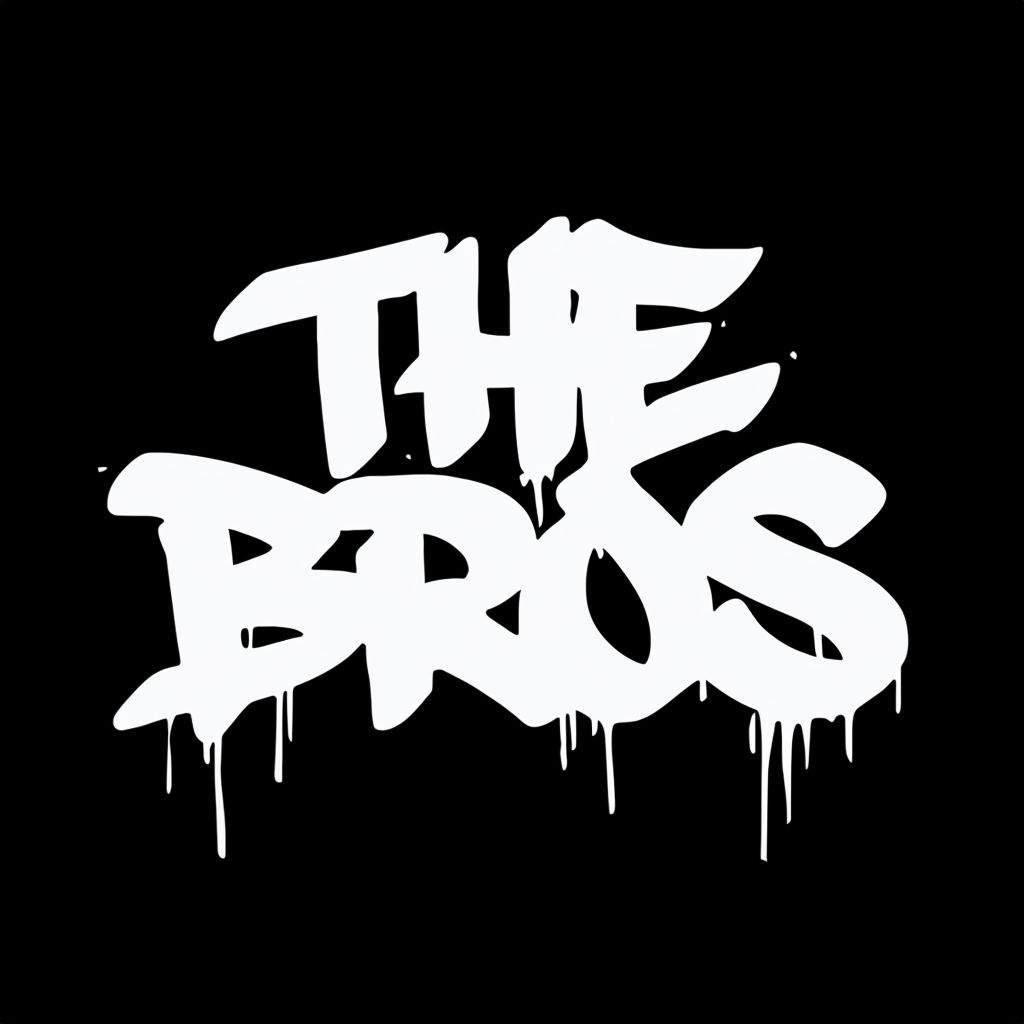 Bold Graffiti Style 'THE BROS' Logo Sticker