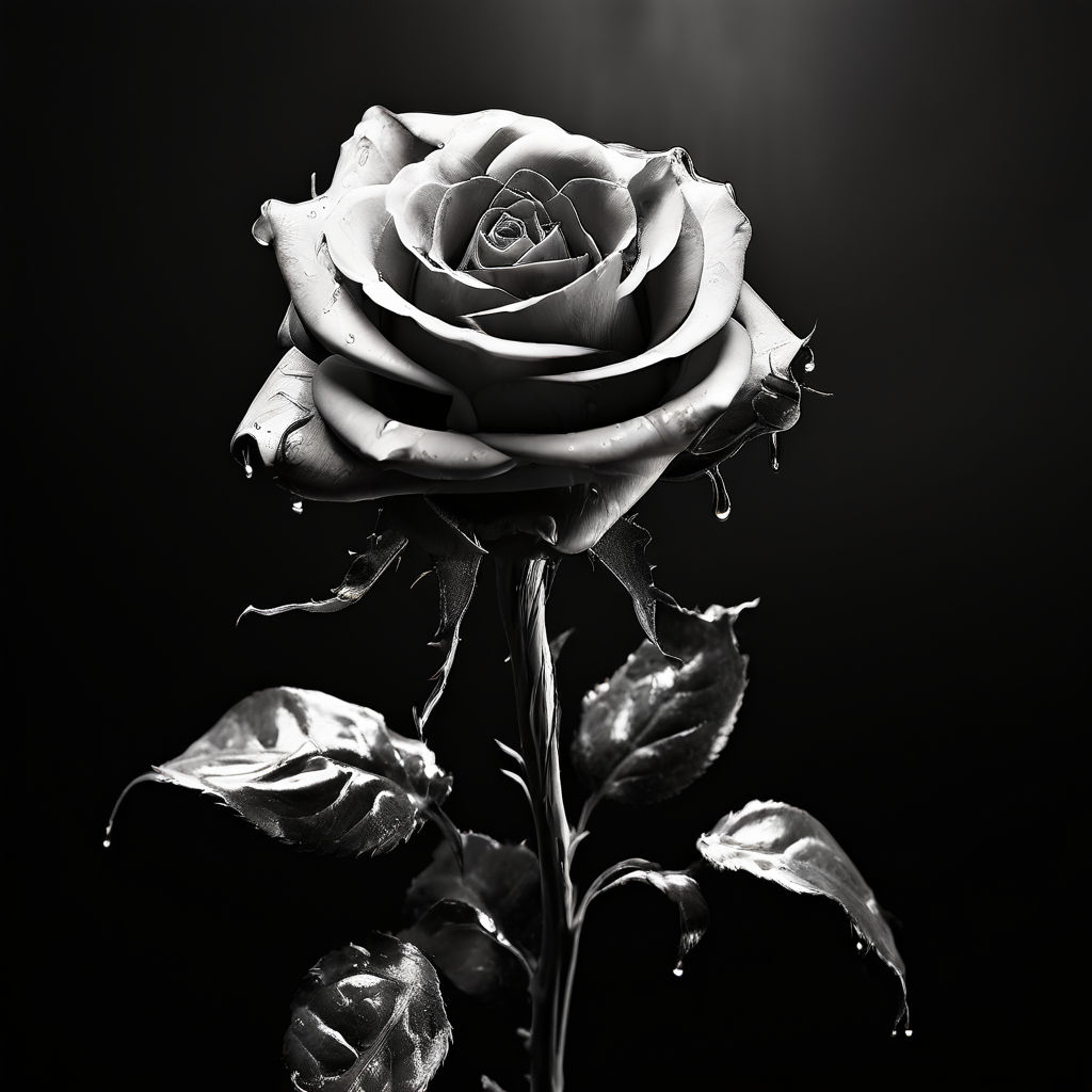 Rose with a stem by William Land - Playground