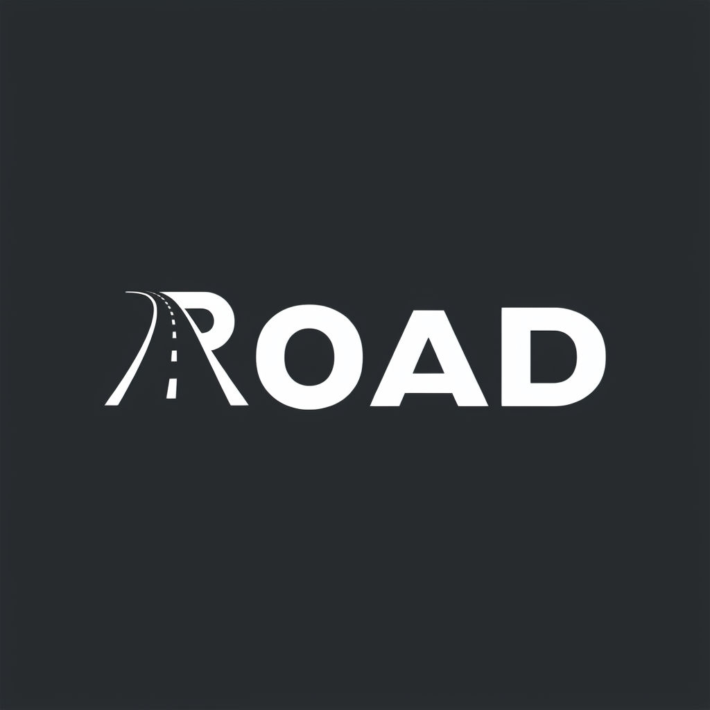 Modern Minimalist ROAD Logo Design with Innovative Graphic Element