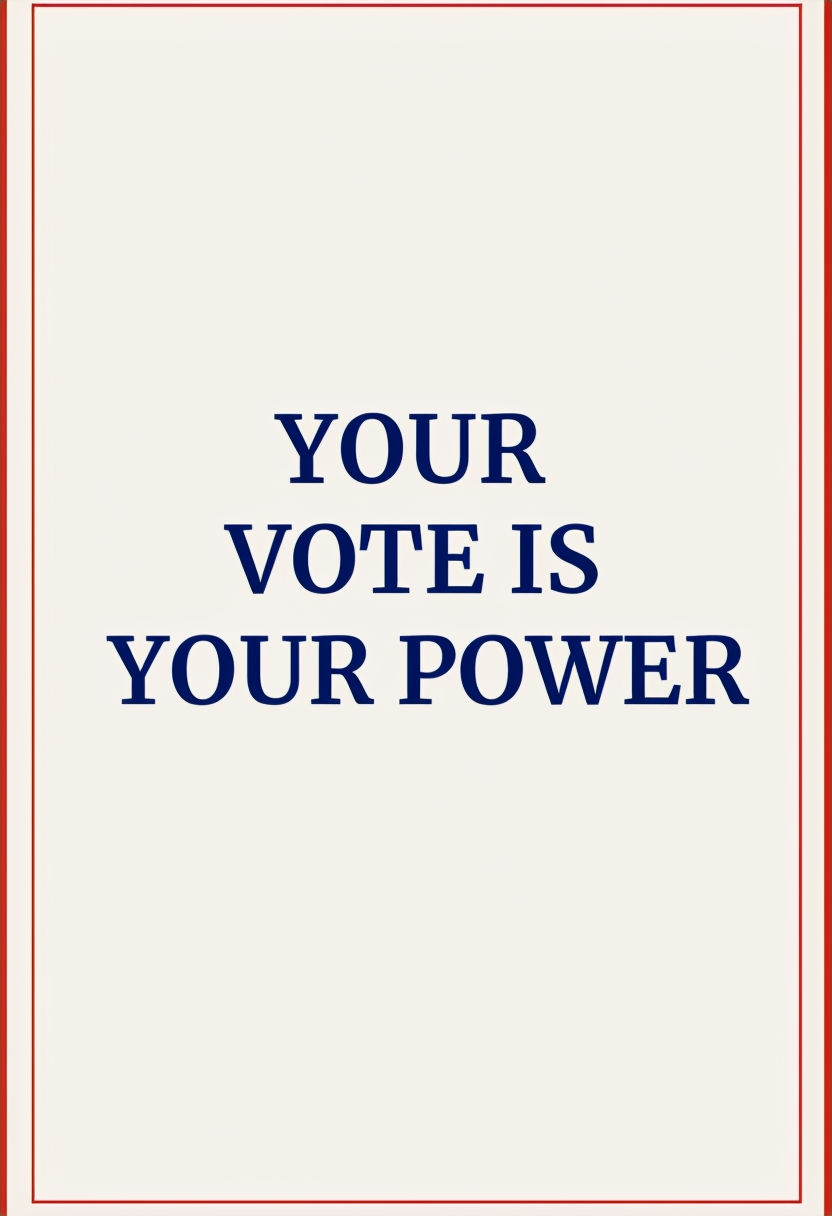 Your Vote Is Your Power Encouraging Card