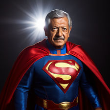 Andres Manuel Lopez Obrador portrayed as a Superman lookalik… by