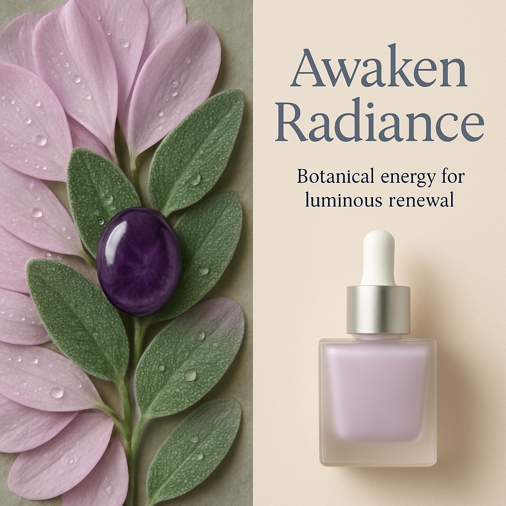 Awaken Radiance Botanical Skincare Product Advertisement
