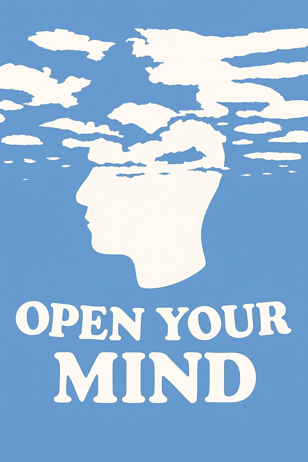 Open Your Mind Minimalist Graphic Design Illustration Poster