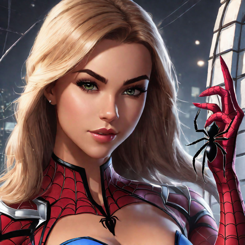 Half-naked Gwen Stacy spider-woman on Hip-hop album cover