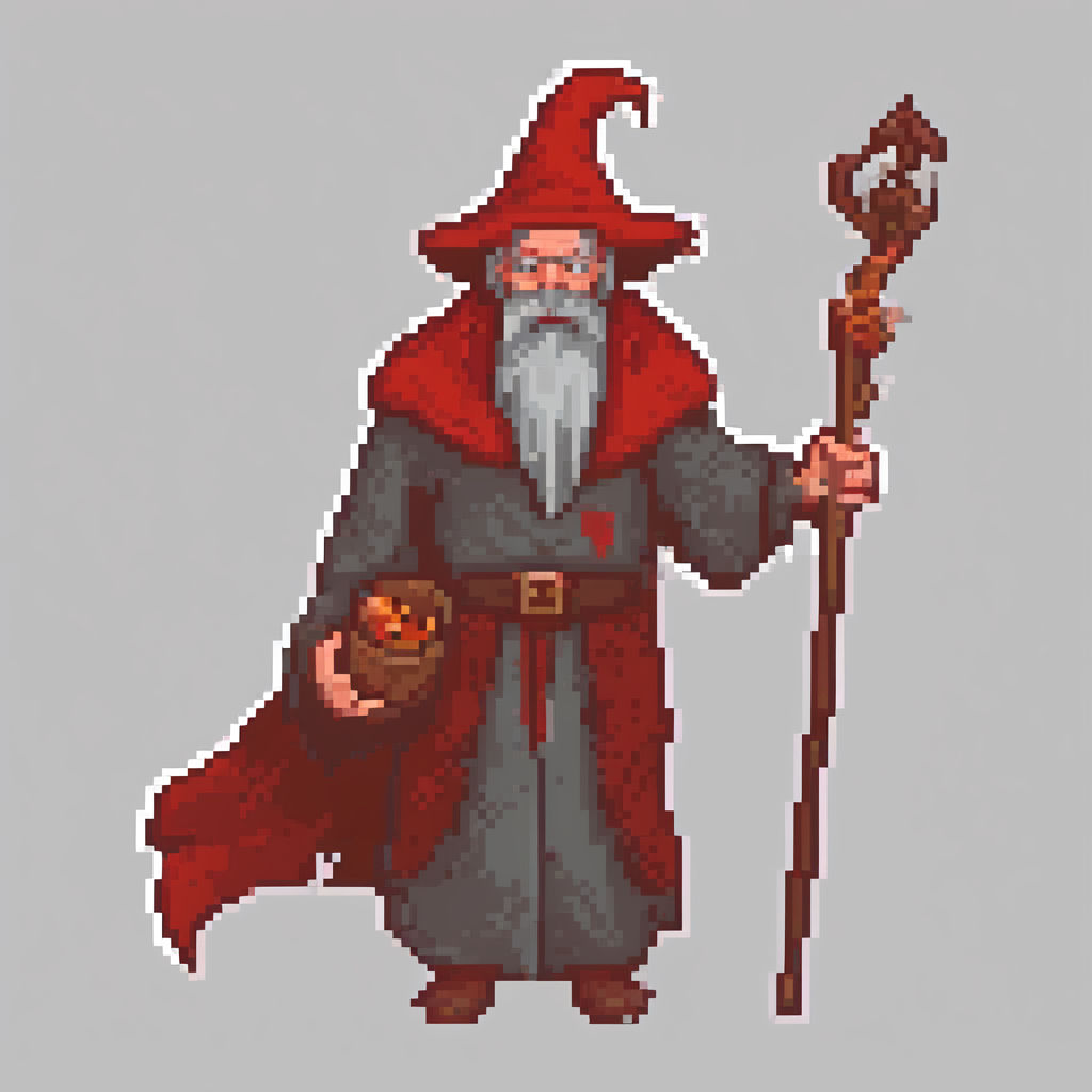 Red evil medieval wizard horror realistic style by Ivan _E17 - Playground