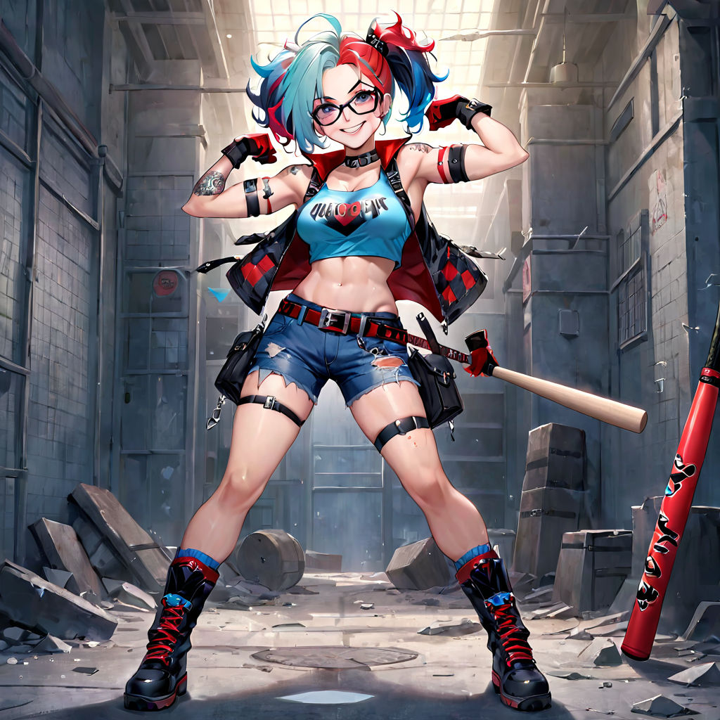 Harley Quinn full body portrait