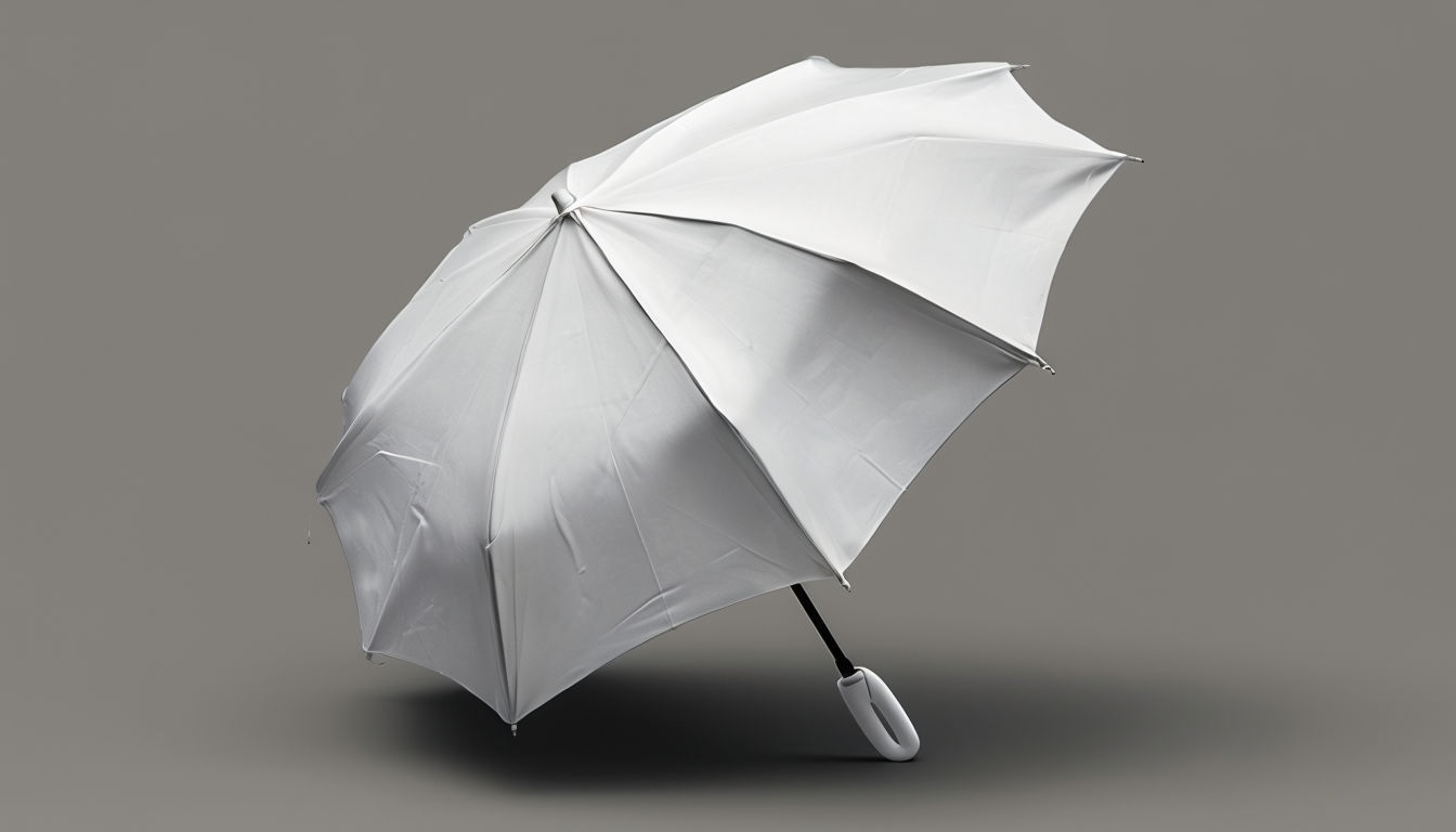 Modern Minimalist White Umbrella Product Photography Mockup
