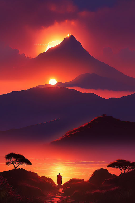 Mount siani with a sunset celebrating the sacrafice jesus ma... by ...