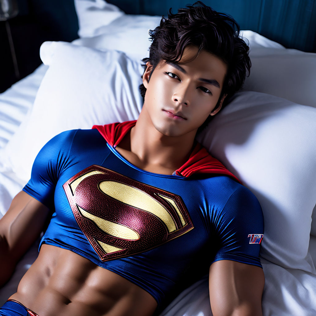 wearing superman costume