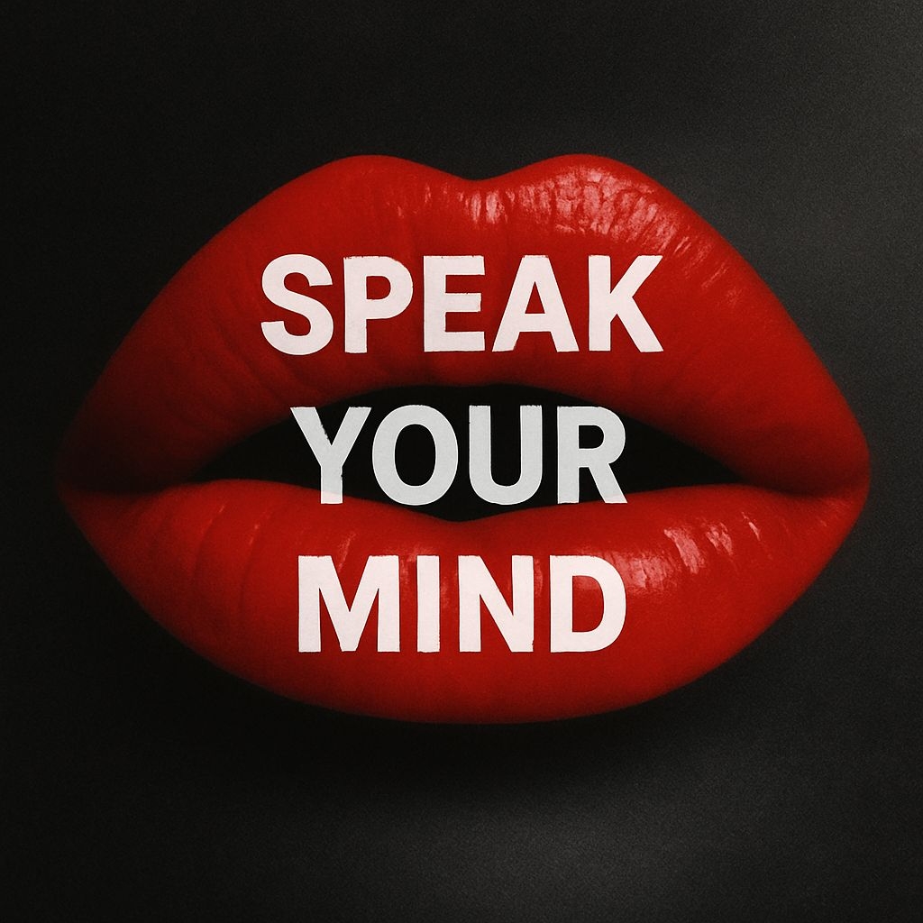 Striking Red Glossy Lips Captivating Self-Expression Art Poster
