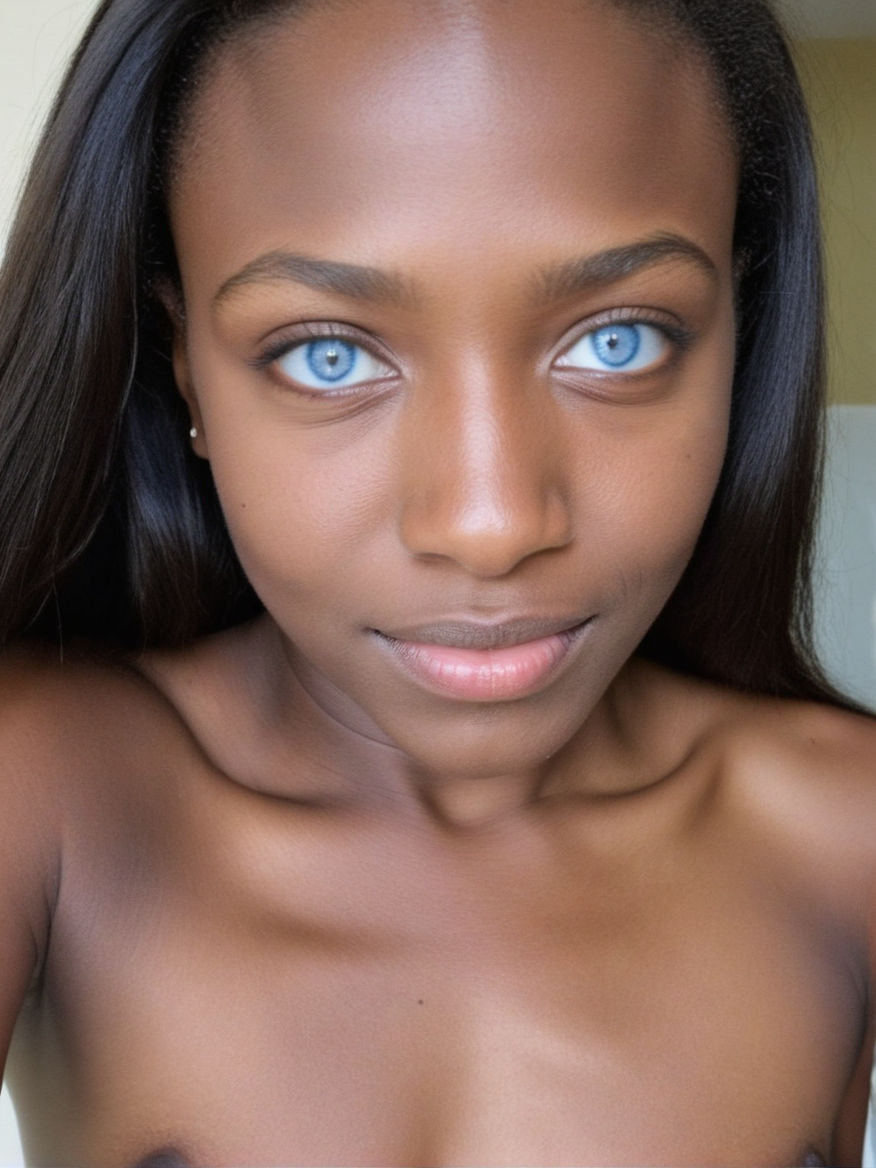 Black Woman with blue eyes