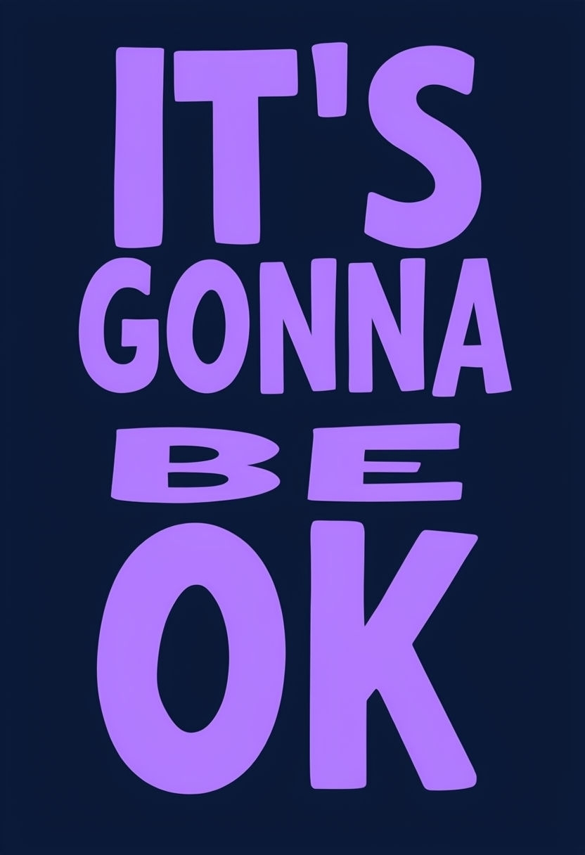 It's Gonna Be OK Playful Typography T-Shirt