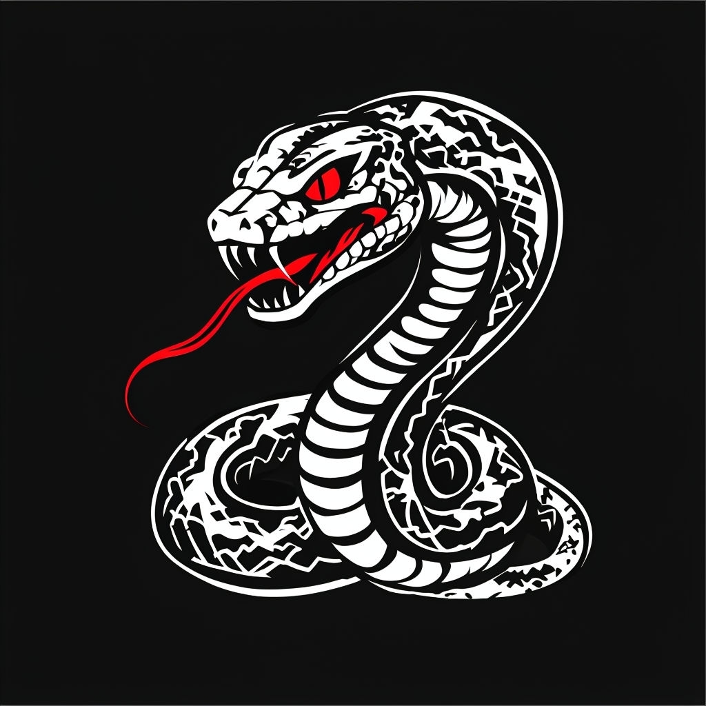 Fierce Cartoon Snake Illustration with Bold Colors T-shirt