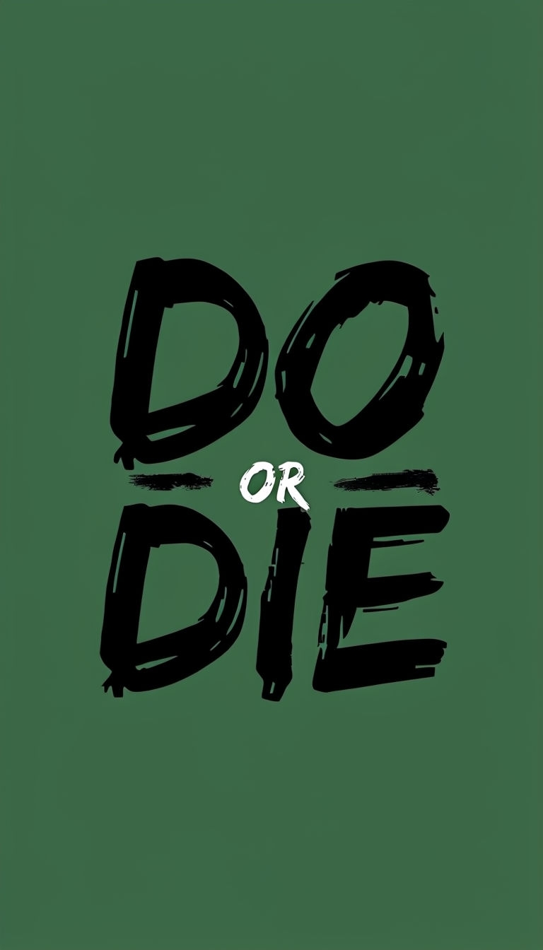 Bold Brushstroke 'DO OR DIE' Motivational Art Mobile Wallpaper
