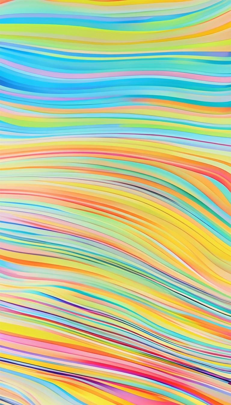 Vibrant Multi-Colored Striped Waves Abstract Phone Case Cover