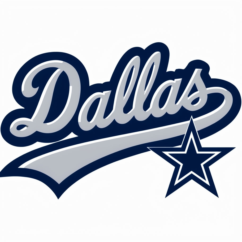 Dallas Cowboys Logo with Cursive Script Design Mug