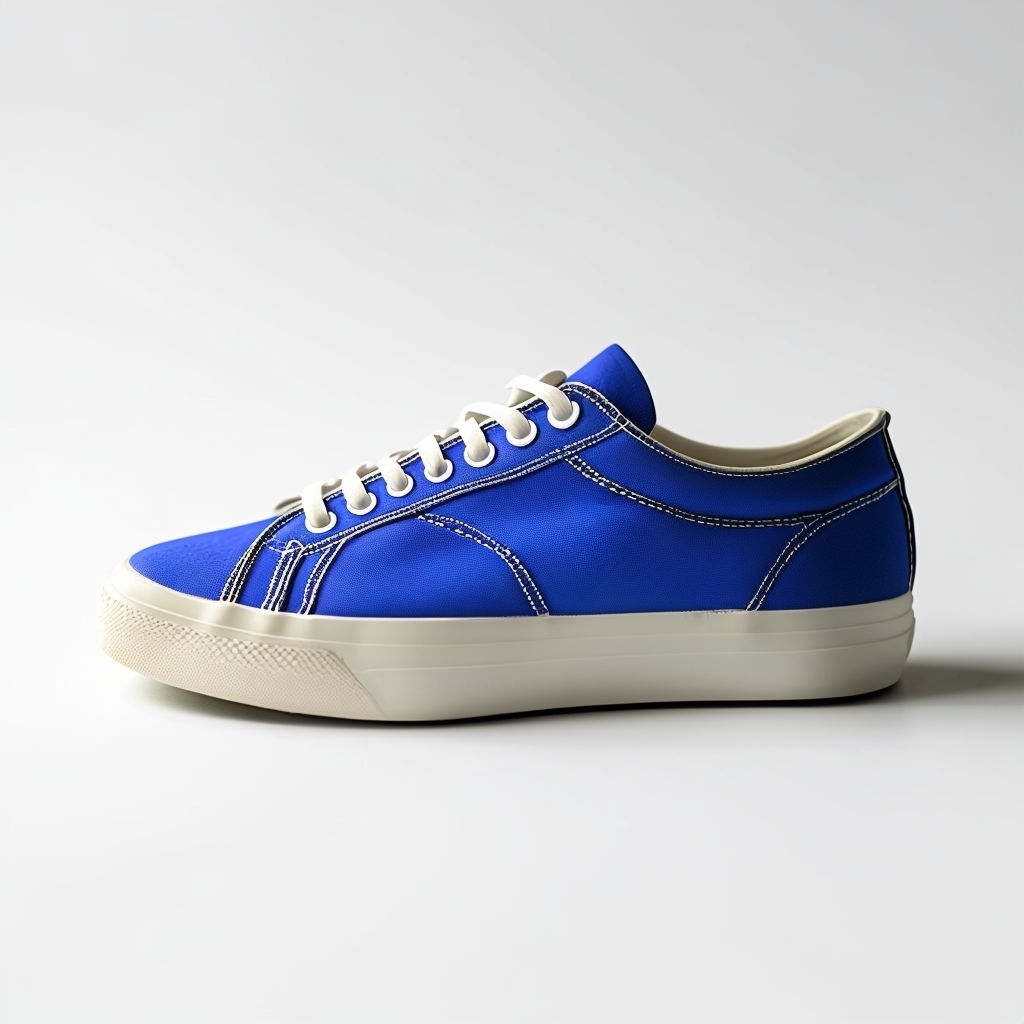 Retro Royal Blue Sneaker Mockup for Easy Customization Mockup