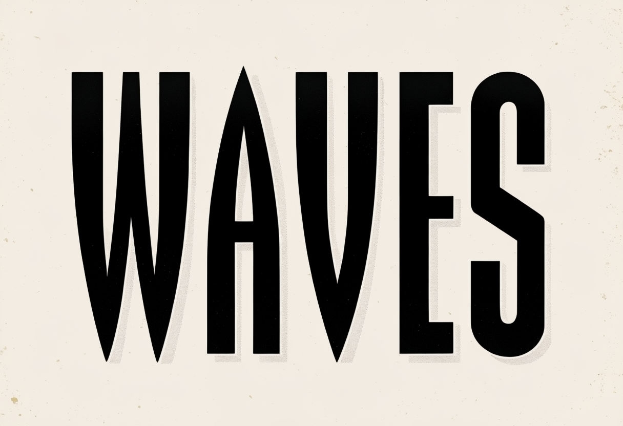 Vintage Surf Culture Waves Typography Design Poster