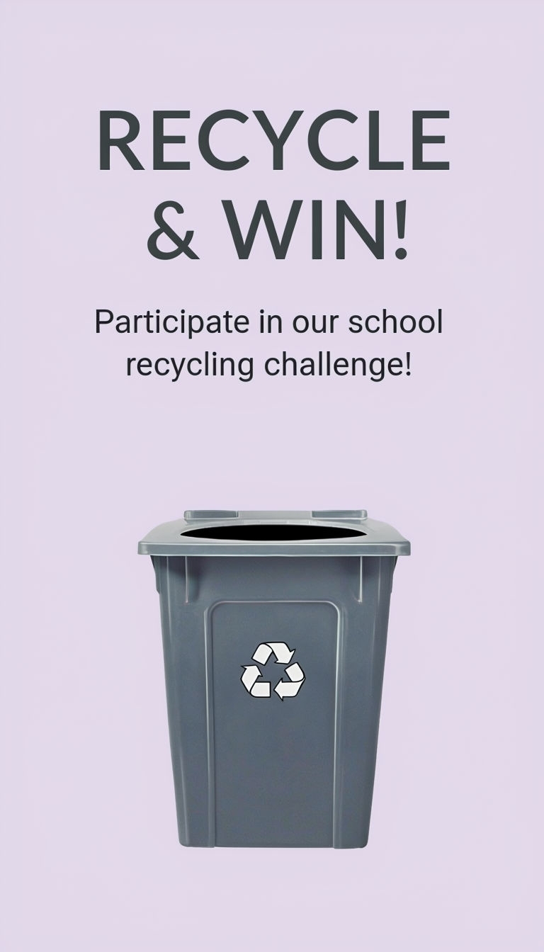 Minimalist Eco-Friendly Recycling Challenge Instagram Story