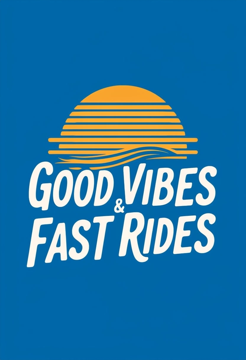 Retro California Surf Vibes Good Vibes & Fast Rides T-Shirt