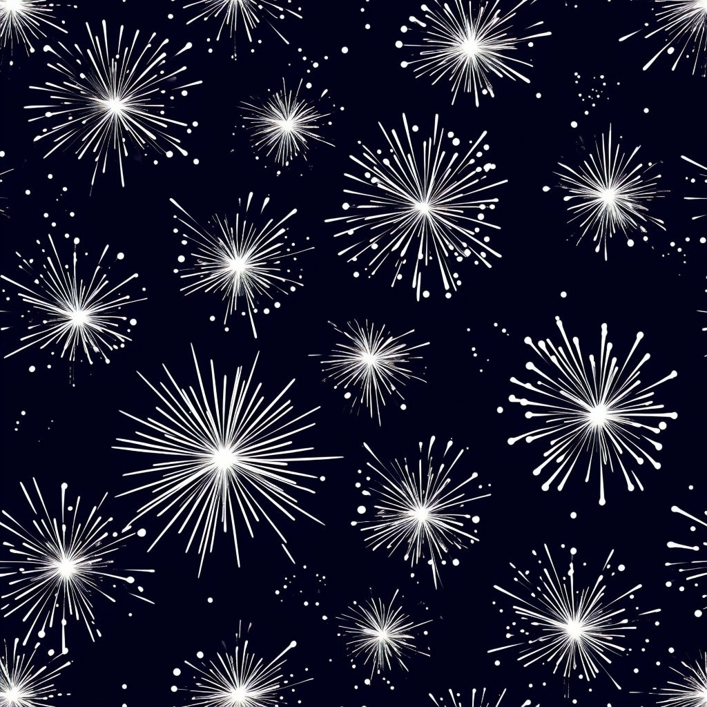 Dynamic White Starburst Pattern on Dark Navy Background