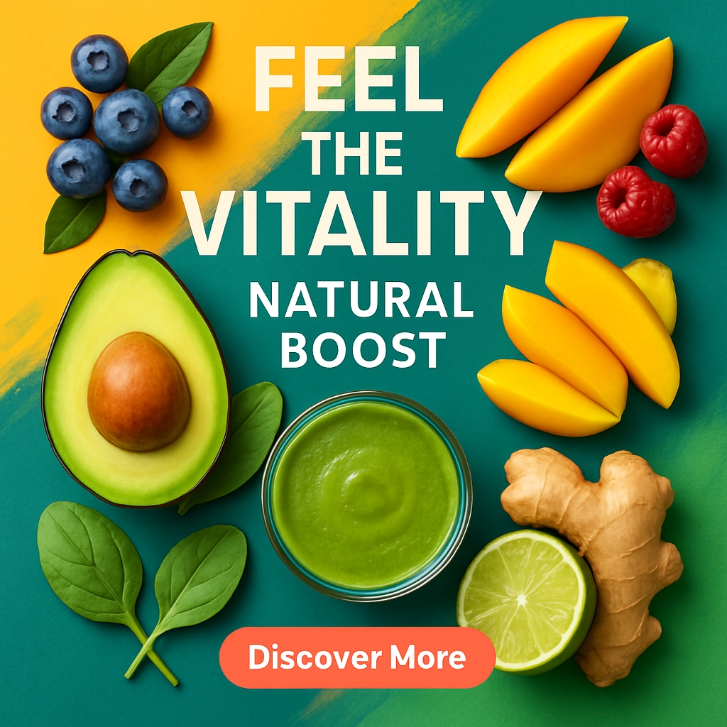 Vibrant Fresh Fruits and Smoothies Healthy Living Advertisement