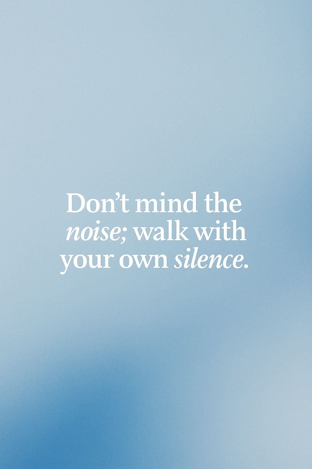 Inspirational Quote on Serene Blue Background Social Media Post
