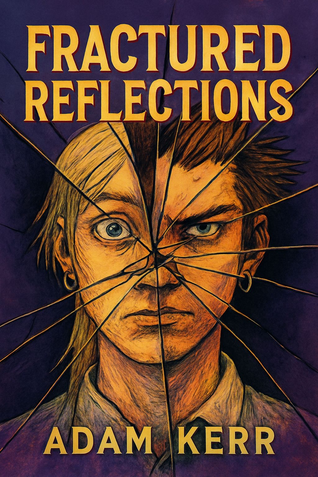 Fractured Reflections Dramatic Close-Up EBook Cover
