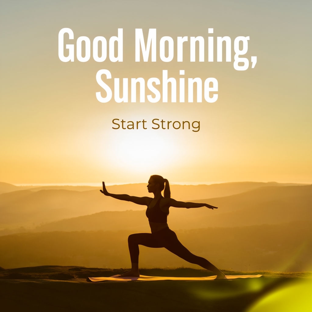 Inspiring Outdoor Yoga Sunrise Advertisement Social Media Post