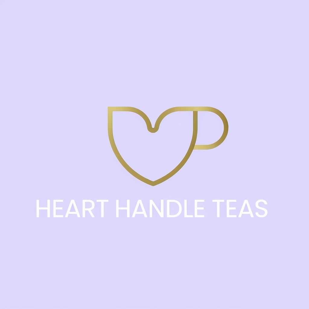 Modern Minimalist Heart Handle Teas Logo Design