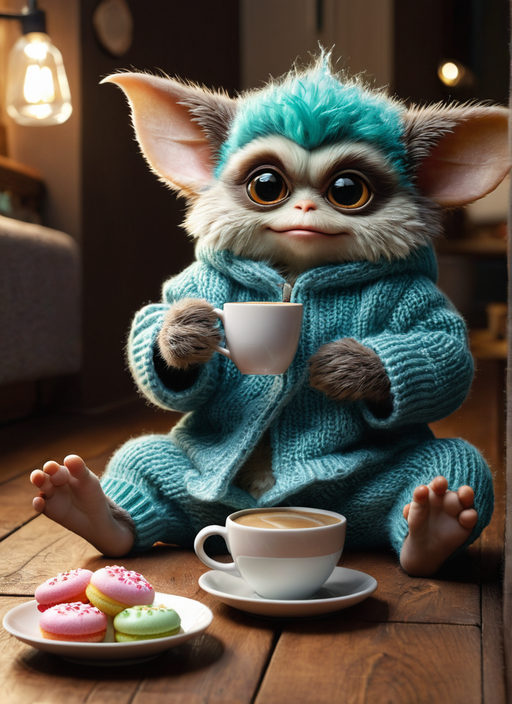 Hyper-realistic photo of a fluffy gremlin by AlDeeb AlDeeb - Playground