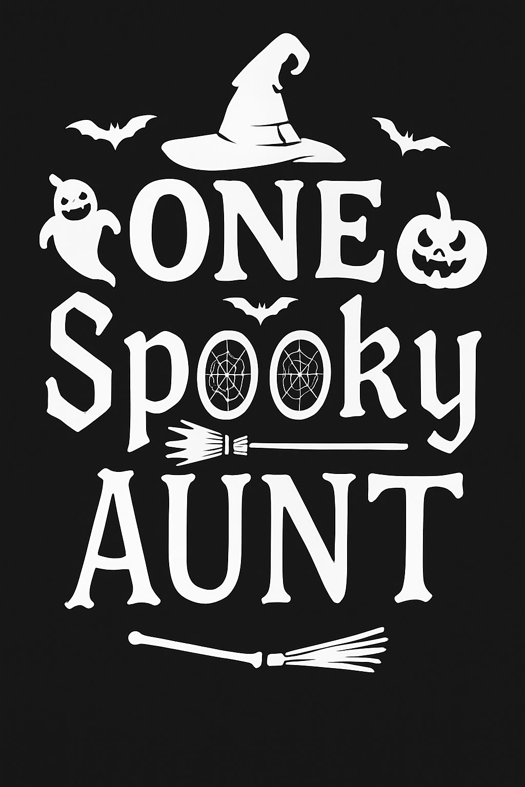 One Spooky Aunt Halloween Graphic Design T-Shirt