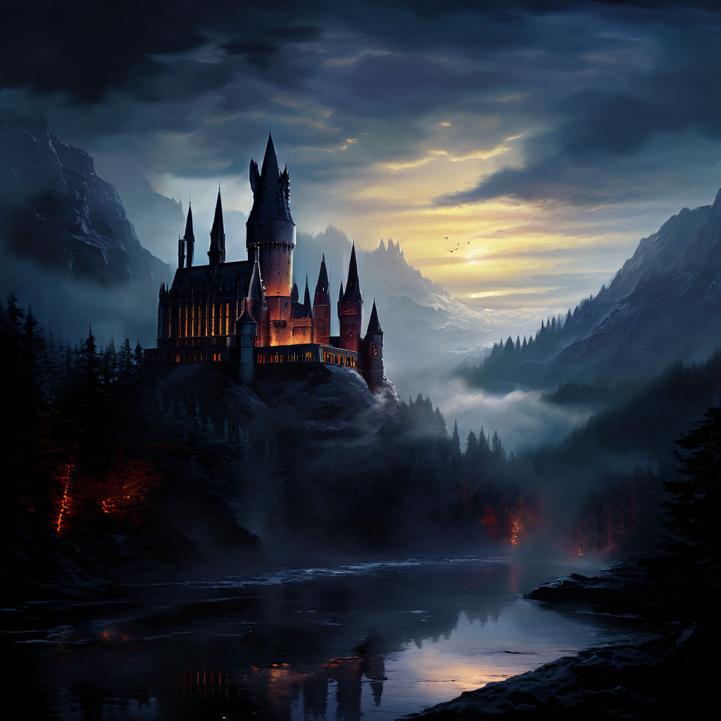 Hogwarts Castle perched on a steep cliff by Paulina Plaza - Playground