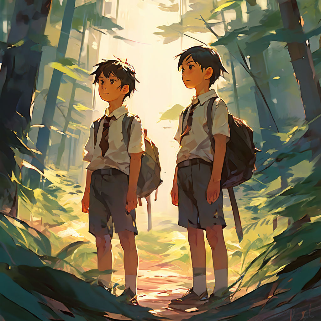 Two boys lost in the forest by Syuk Bash - Playground